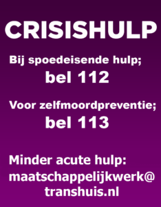 Crisishulp. Spoedeisende hulp bel 112.